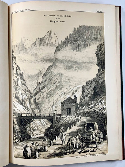 1878 Classic work on alpine road building and Swiss Post