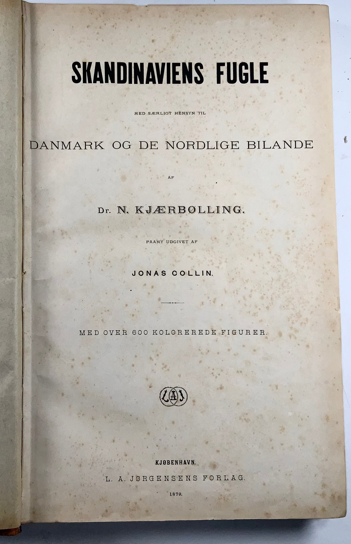 1872-88 Kjaerbölling, Oiseaux de Scandinavie, in-folio, 107 planches coloriées à la main, livre