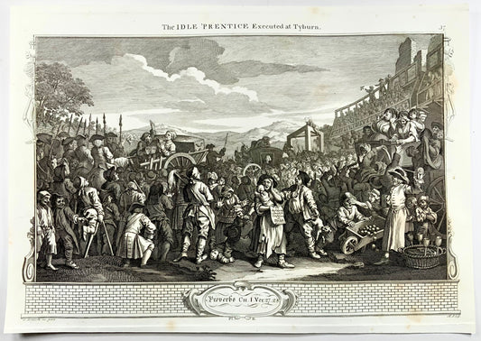 1790 c Hogarth del, Riepenhausen sc., The Idle Apprentice executed at Tyburn
