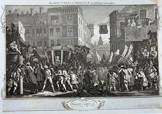 1790 c Hogarth del, Riepenhausen sc., The Industrious Apprentice, Lord Mayor