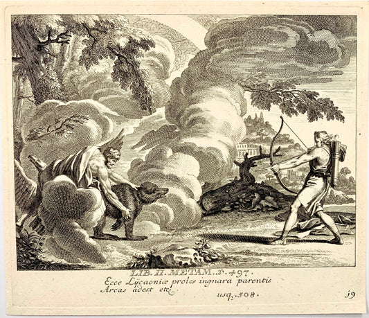 1772 [Engelbrecht, Ch. after Sandrart] Callisto, Bear, Ovid, metamorphoses, mythology