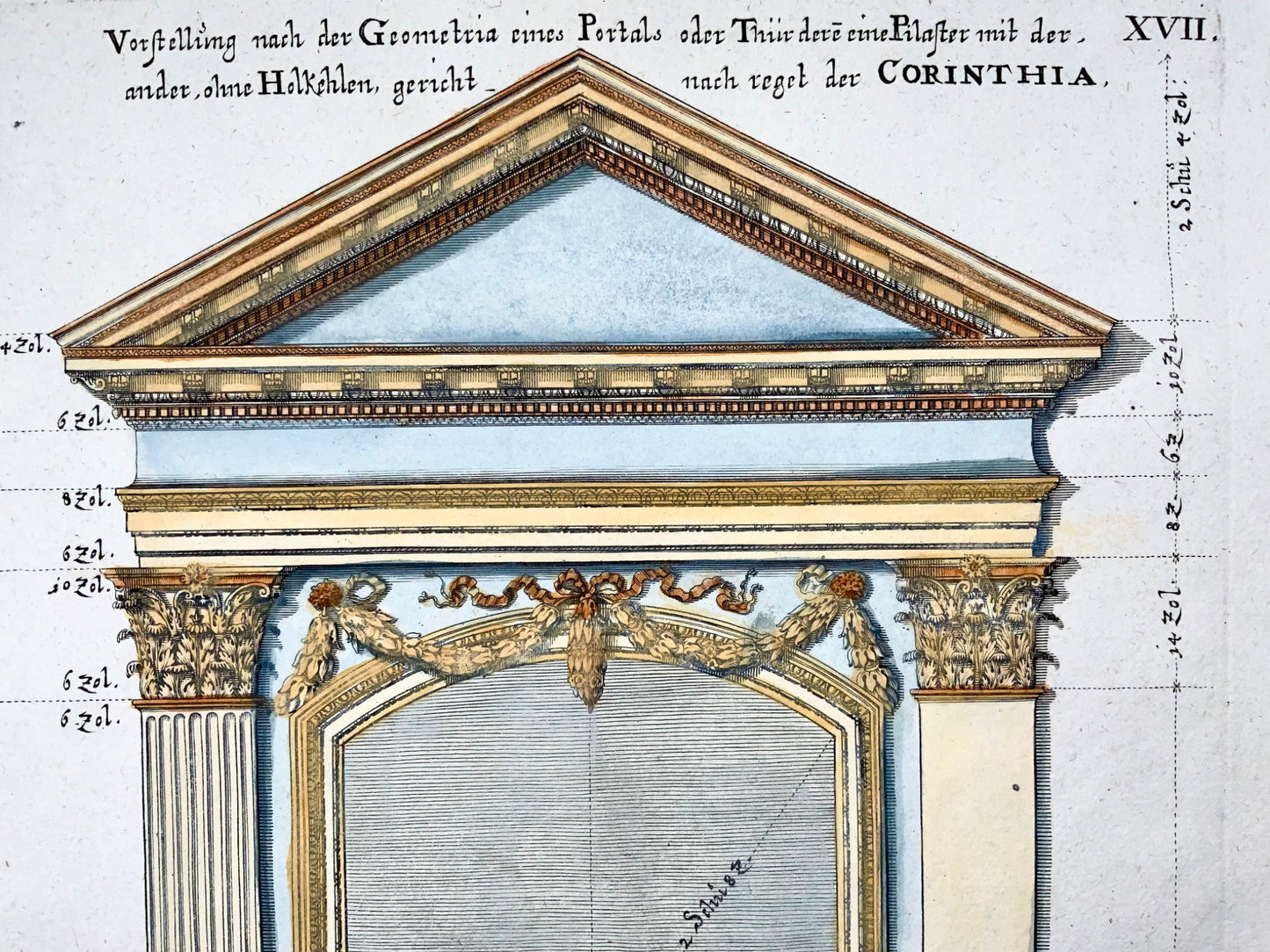 1676 J.J. Sandrart, Collin, architecture, Corinthian Portal