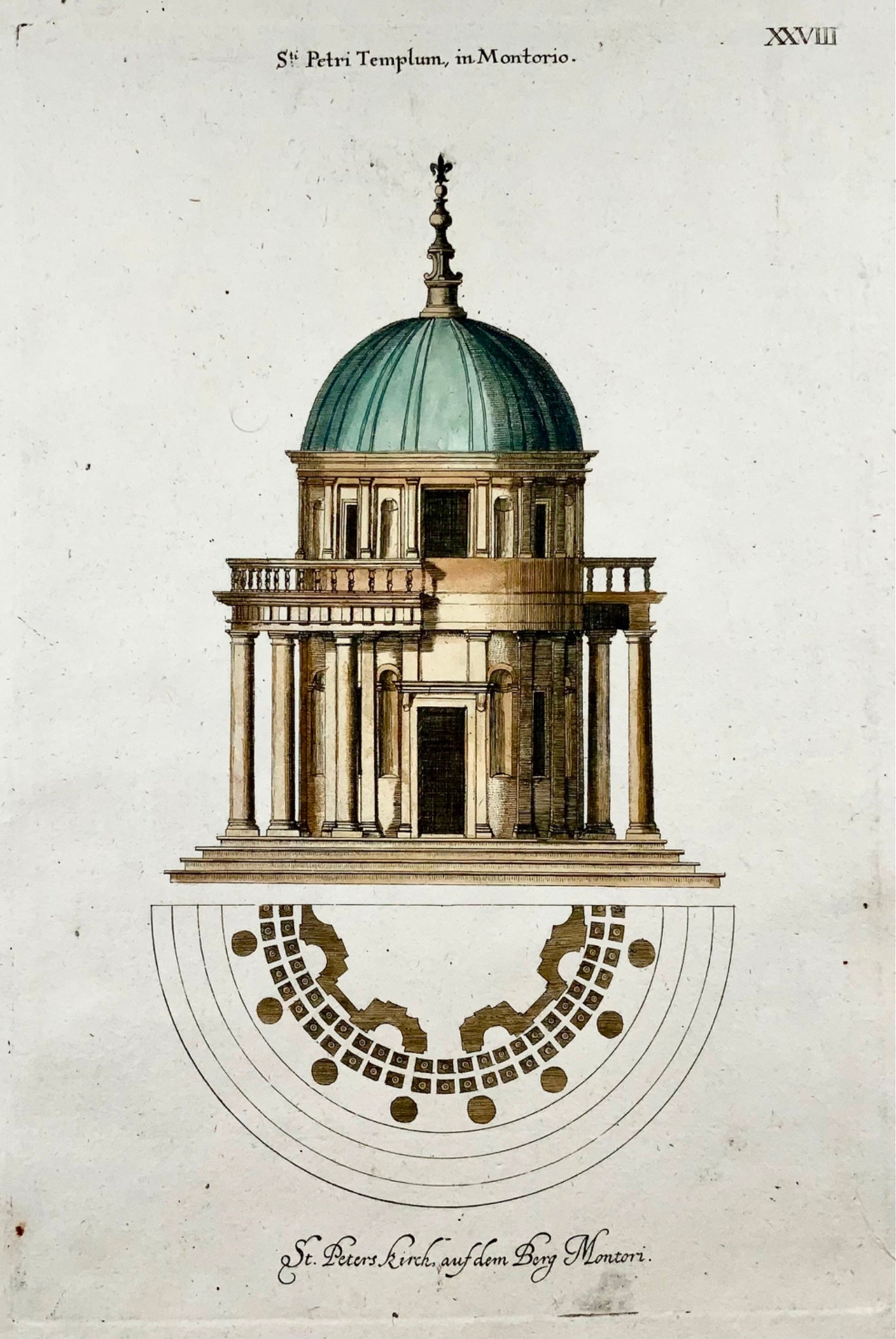 1676 J.J. Sandrart, San Pietro in Montorio, Rome, architecture