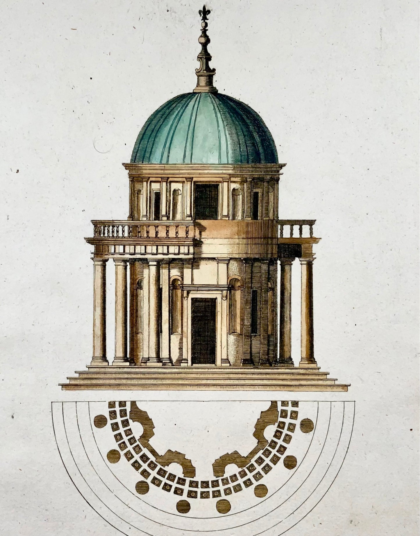 1676 J.J. Sandrart, San Pietro in Montorio, Rome, architecture