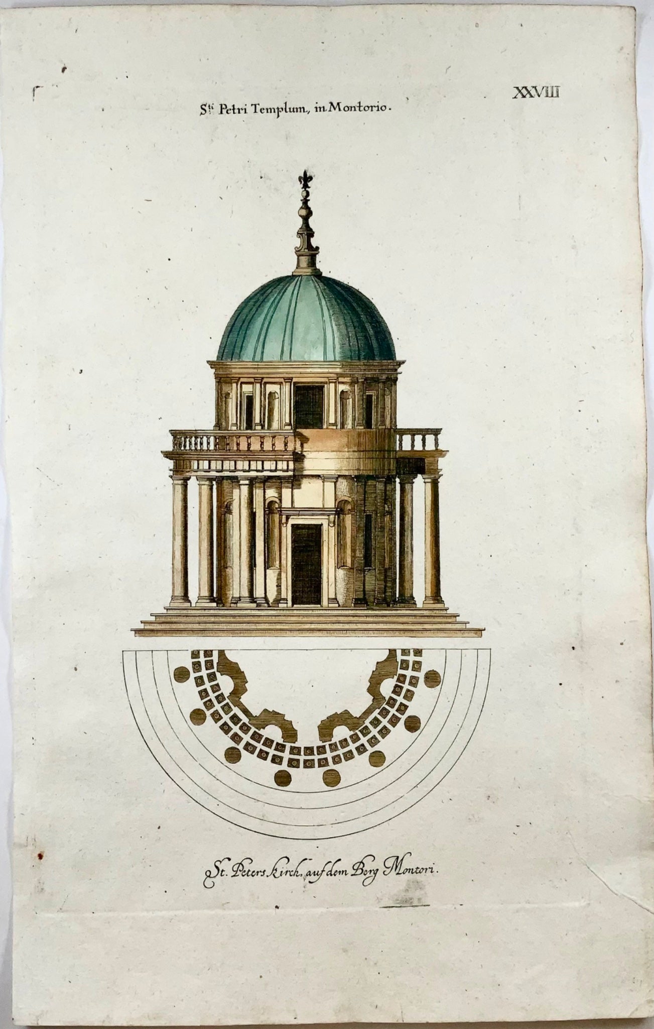 1676 J.J. Sandrart, San Pietro in Montorio, Rome, architecture