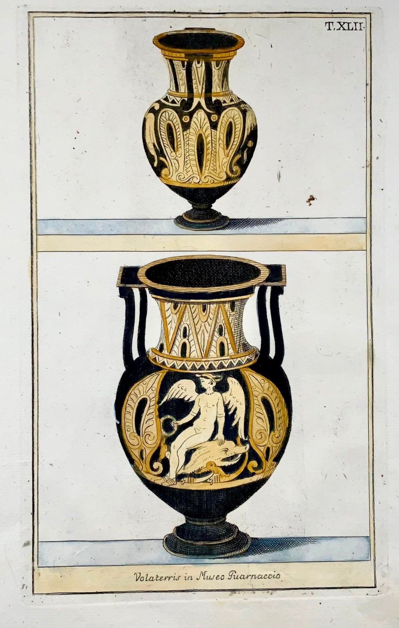 1787 Venanzio Monaldini, Etruscan Vases with detail, large folio