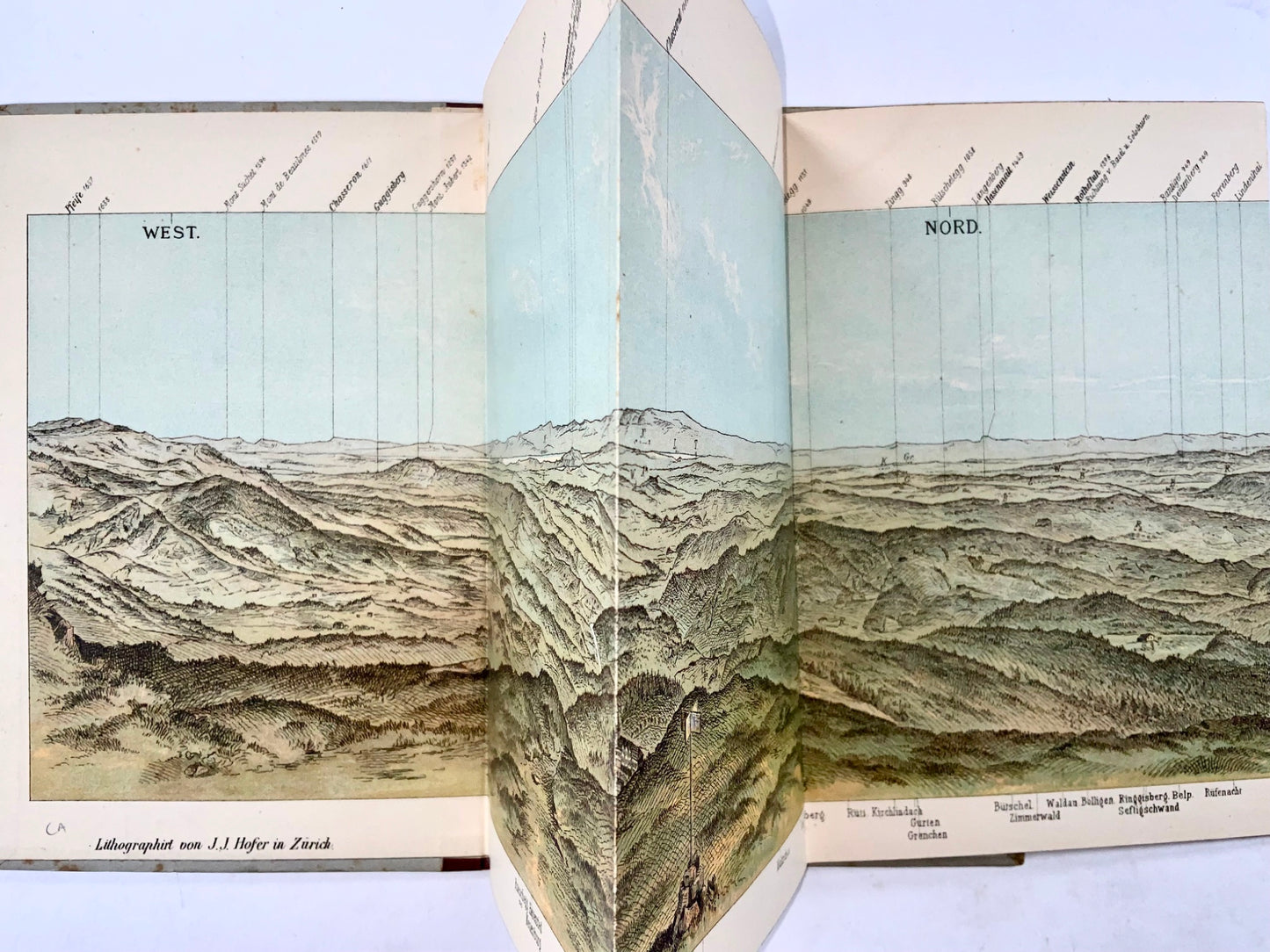 1918 Stierlin Panorama of Bernese Oberaland, presentation copy, Switzerland