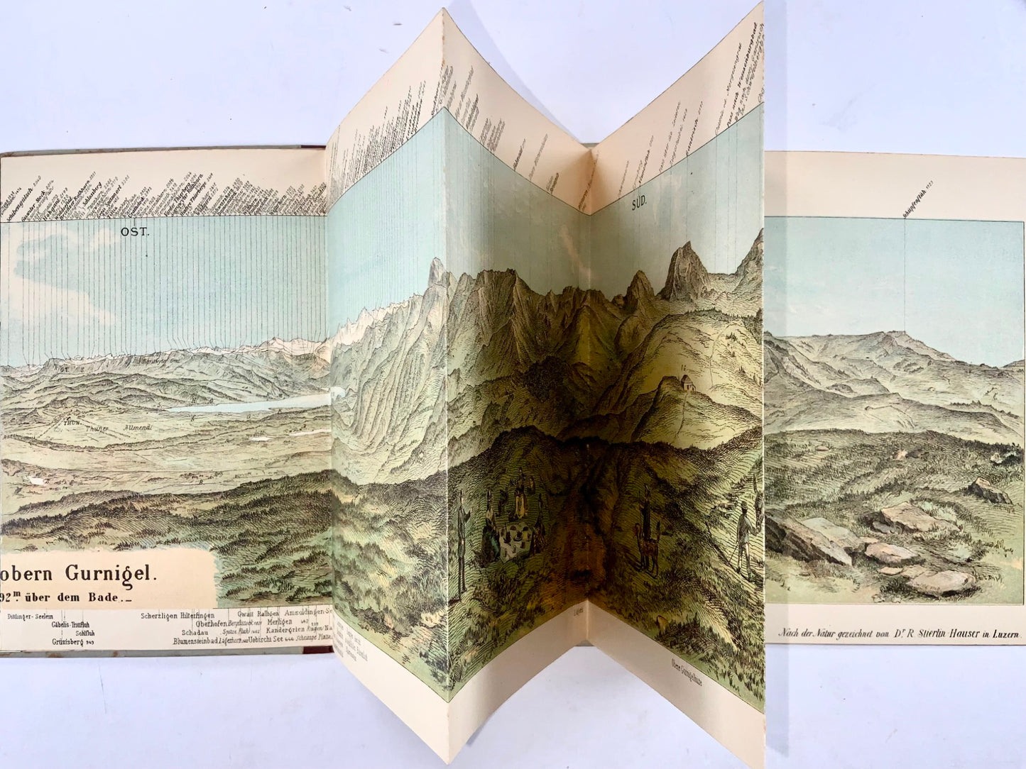 1918 Stierlin Panorama of Bernese Oberaland, presentation copy, Switzerland