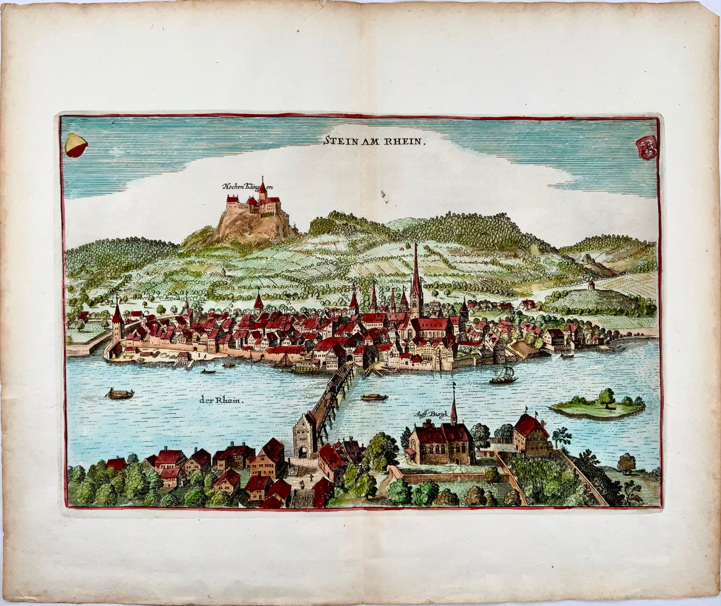 1654 Merian, Stein am Rhein, large double folio, Switzerland