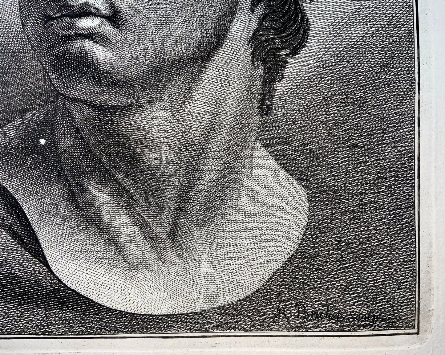 1780 Brutus, large physiognomical study engraved by Robert Brichel, portrait