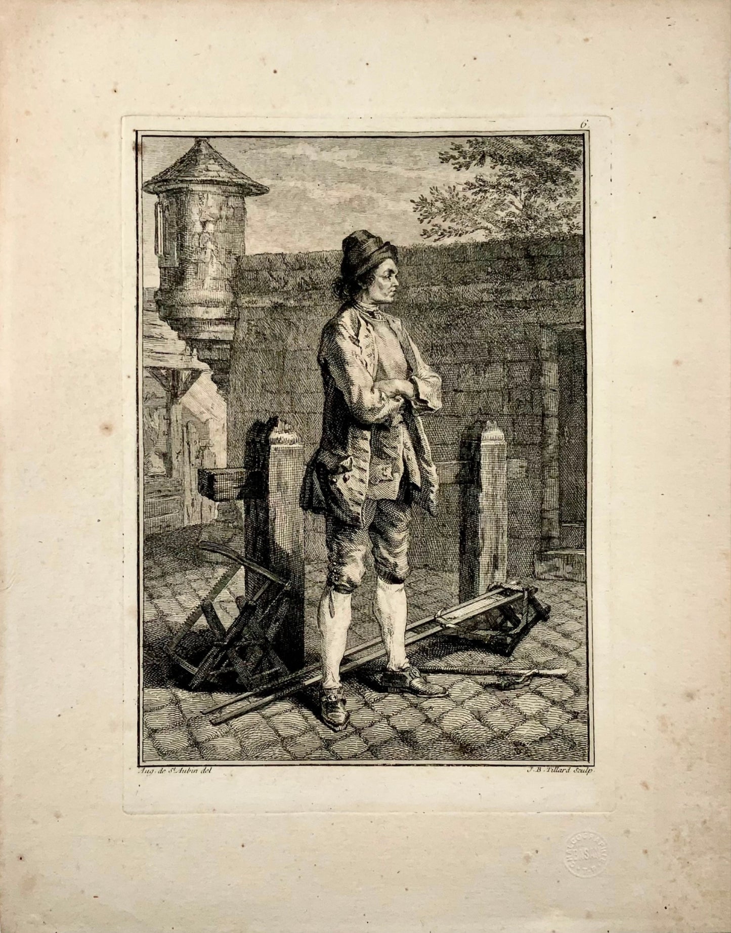 1768 Saint-Aubin, Charpentier, commerce, eau-forte, Les Commissionnaires ultramontains