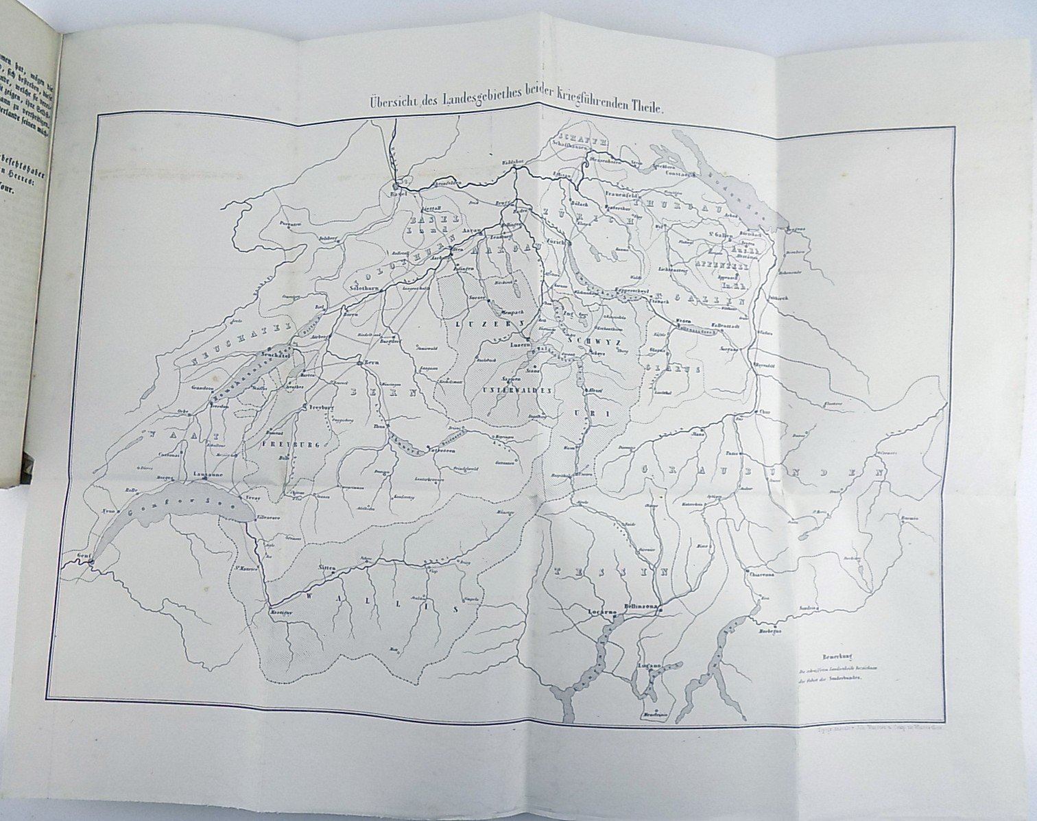 1848 Dufour, G. H.; Military analysis - Sonderbund of 1847 - Switzerland - Book