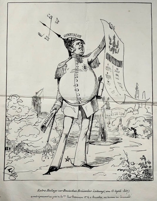 1847 Socialiste, journal satirique, Constitution de la Belgique