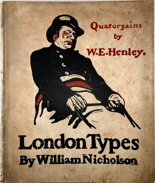 1898 William Nicholson, folio, 12 lithographies, édition spéciale reliée en vélin