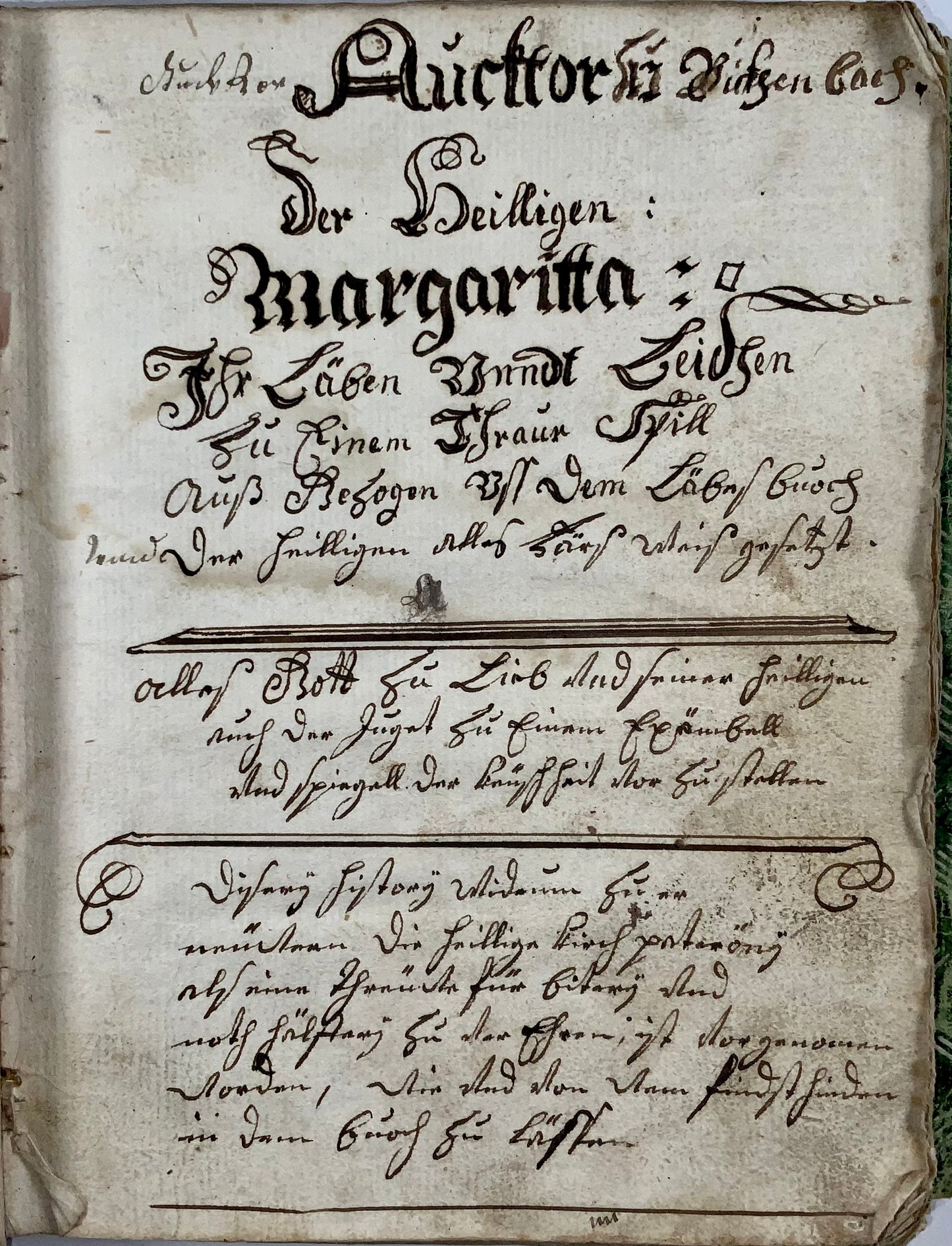 1765 Manuscript, Swiss baroque theatre, with printed title and description, fine frontispiece