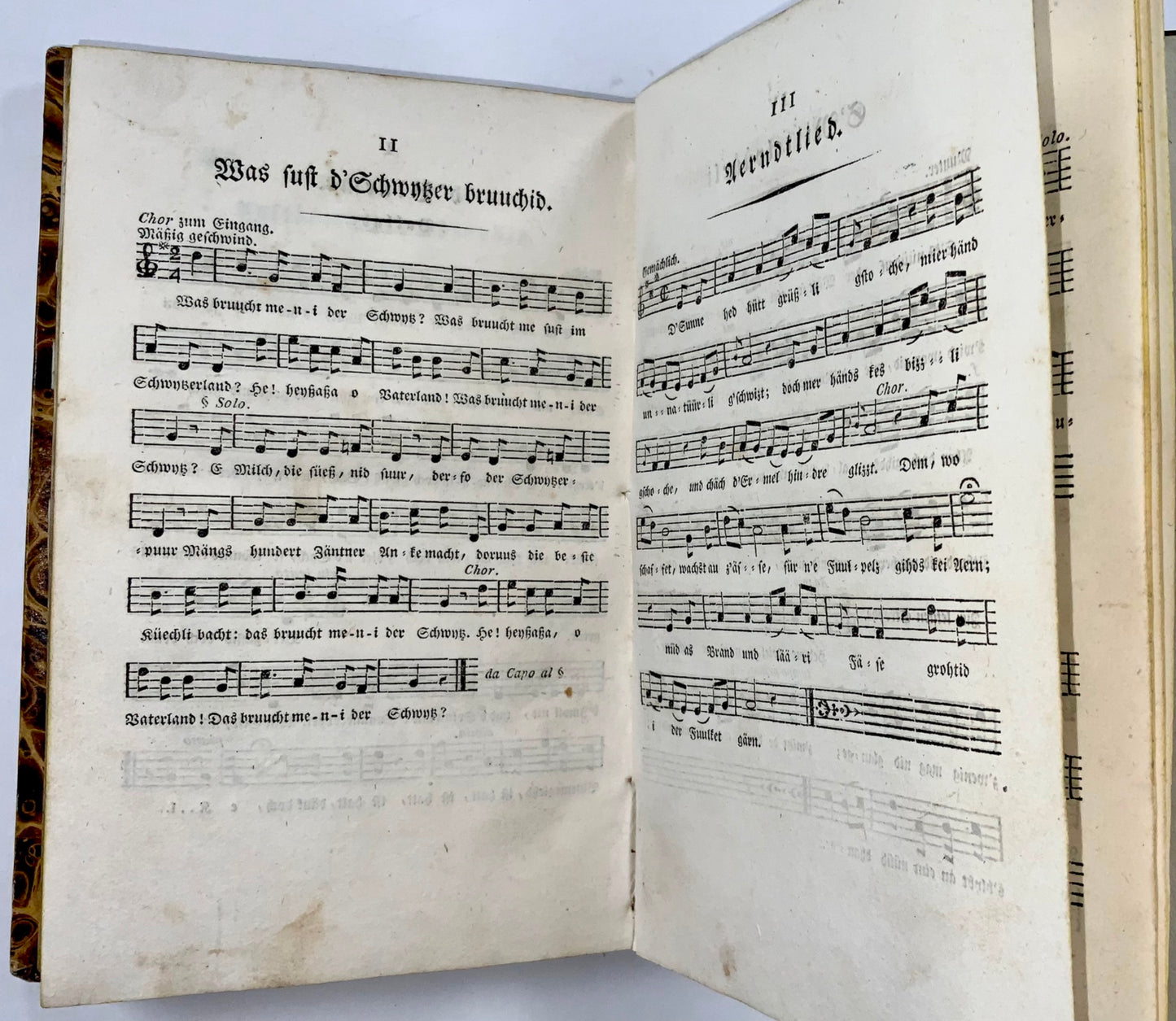 1813 Häffliger, chansons folkloriques suisses en dialecte lucernois, musique, rare, livre