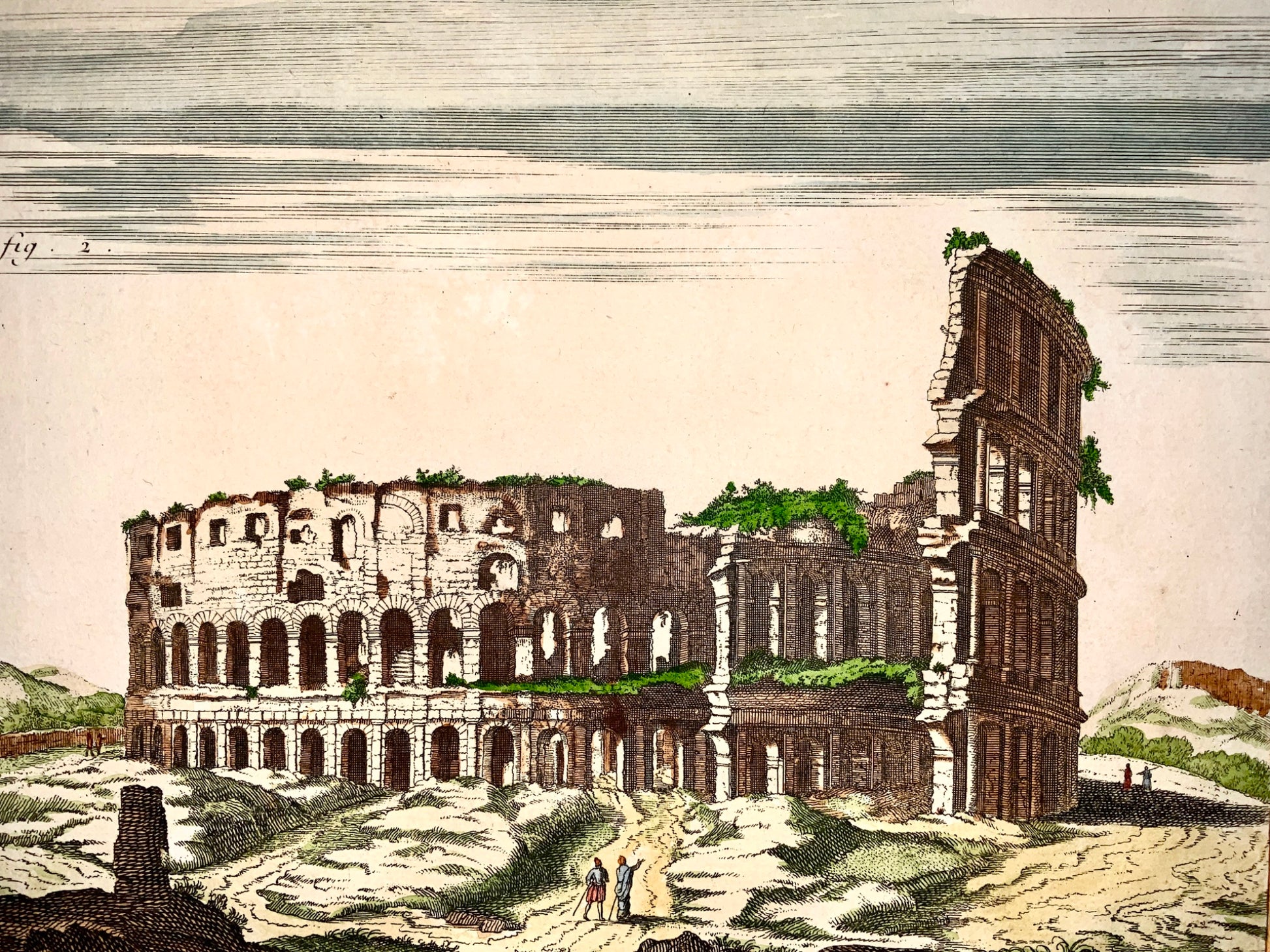 1777 Diderot - Italy: Rome, The Flavian COLOSSEUM copper engraving - Tall folio - Classical Art