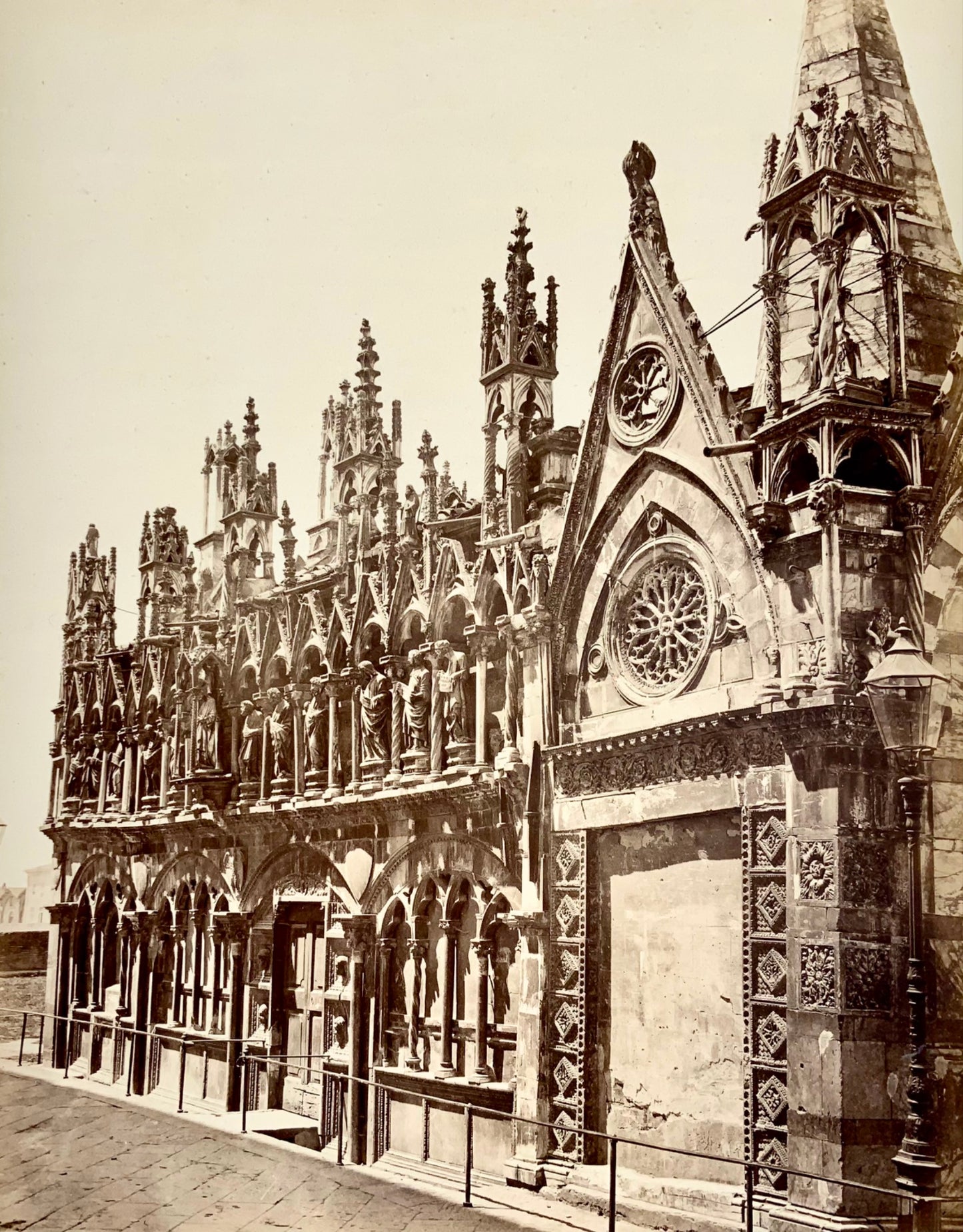 1870s Giacomo Brogi, Pisa, S. Maria della Spina, albumen print