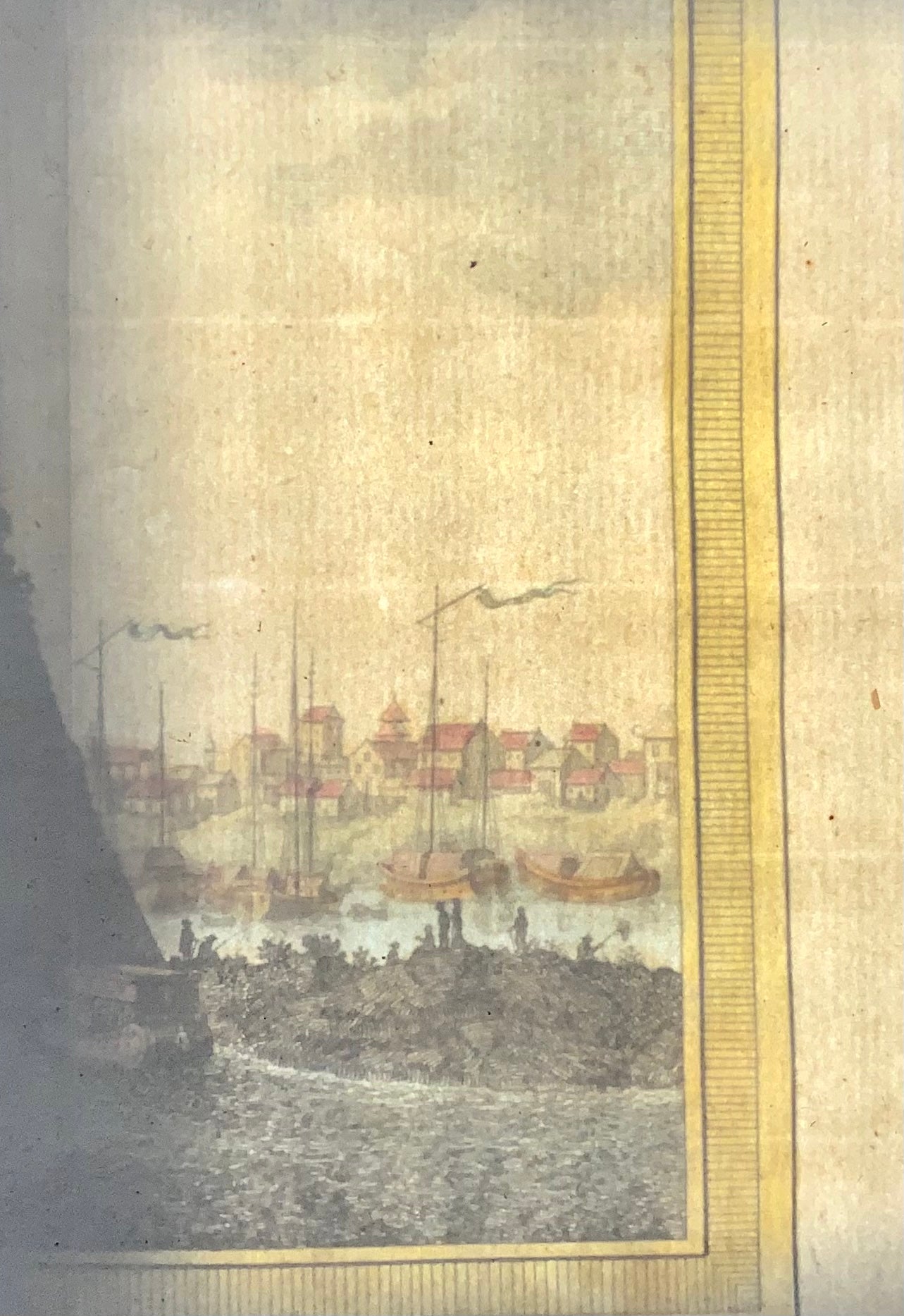 1755 Prévost; Schley, forteresse sur la rivière Pékin, Chine, voyages à l'étranger, carte