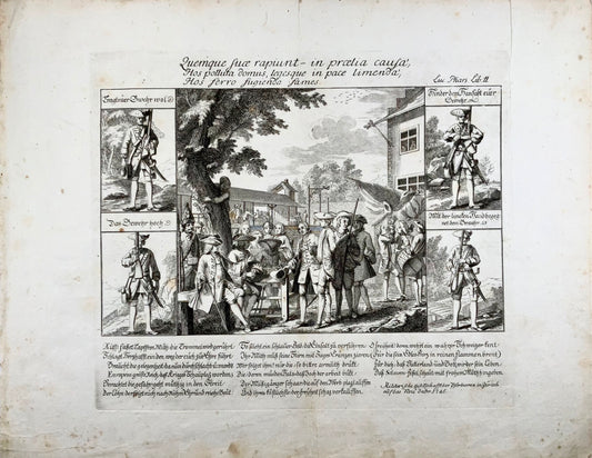 1745 Bordée militaire, Quemque suae rapiunt, Recrutement de soldats, Infanterie