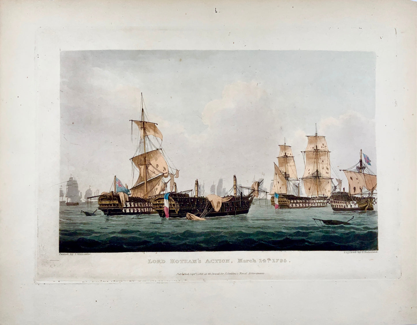 1816 Whitcombe; Sutherland - Maritime : L'action de Lord Hotham Guerres révolutionnaires - Navires, bataille navale