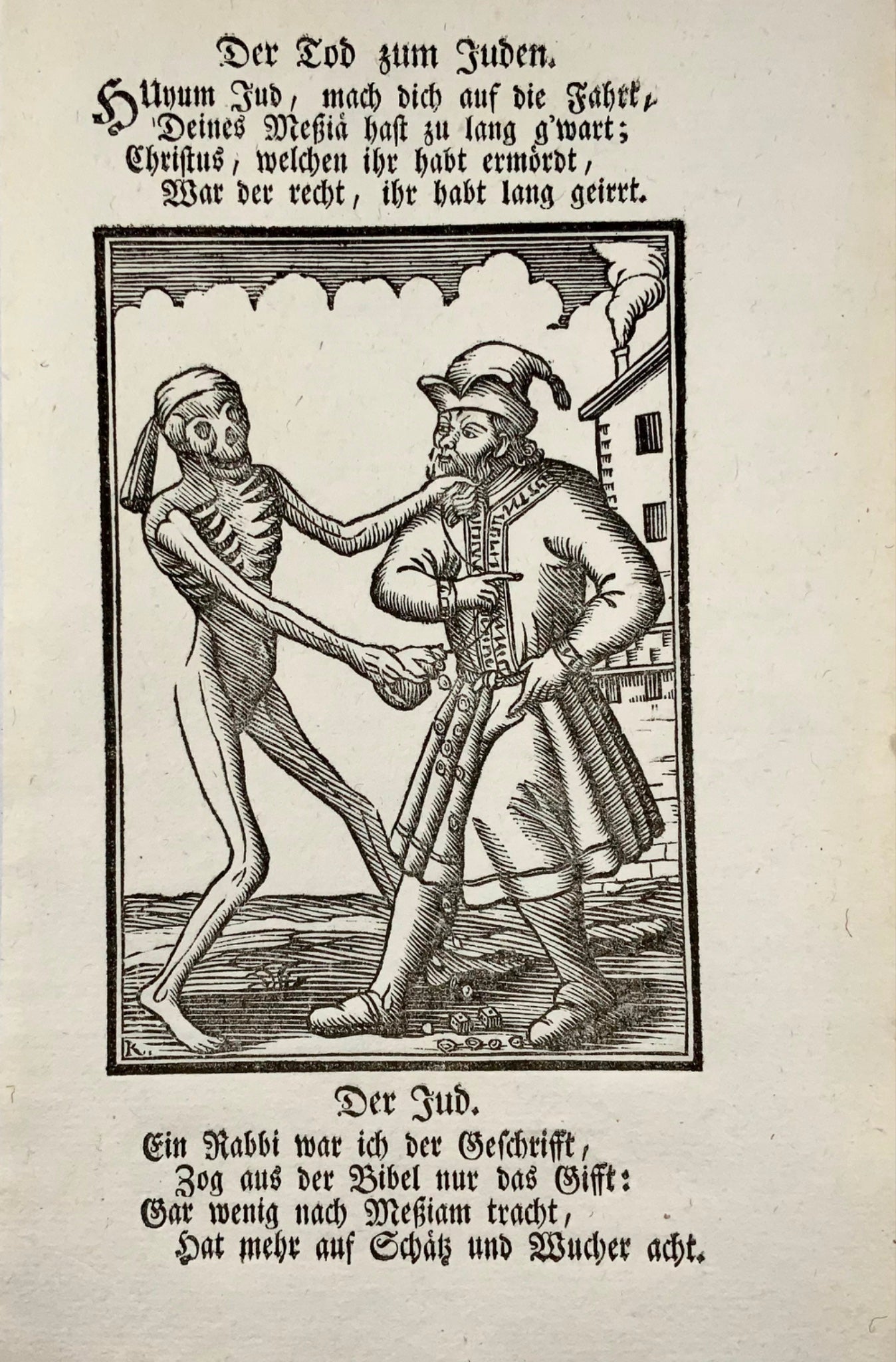 1588 [c1760] Georg Scharffenberg, danse de mort, Judaica, le juif