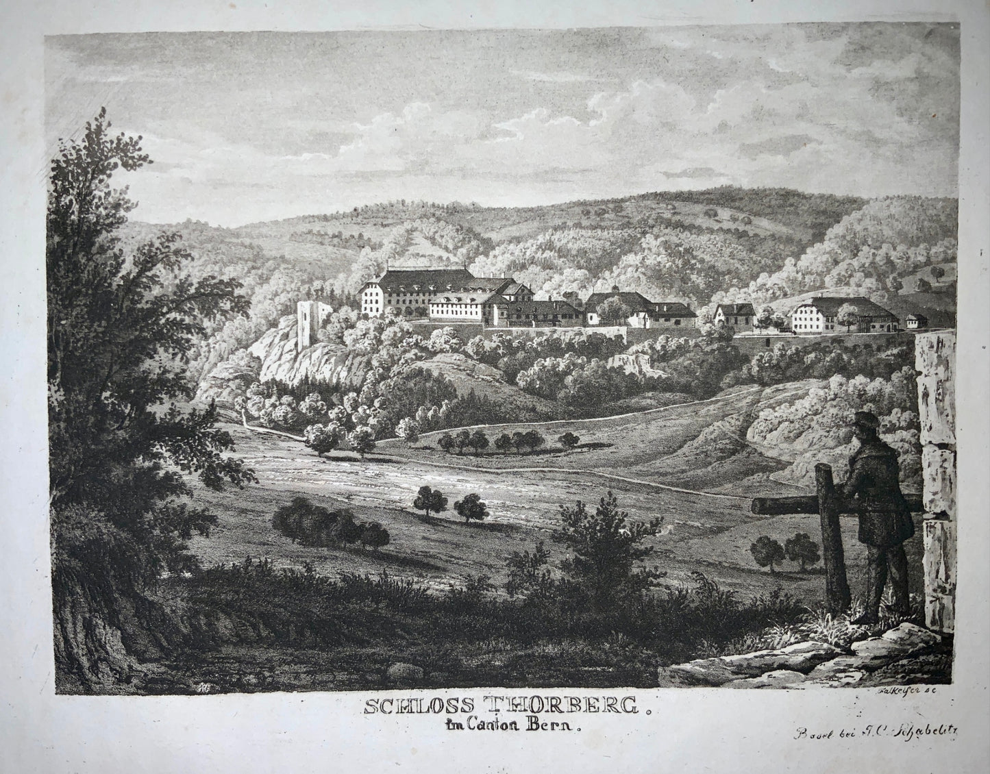 1820 Falkeisen; Schabelitz - Krauchthal Bern - Aquatint - Switzerland