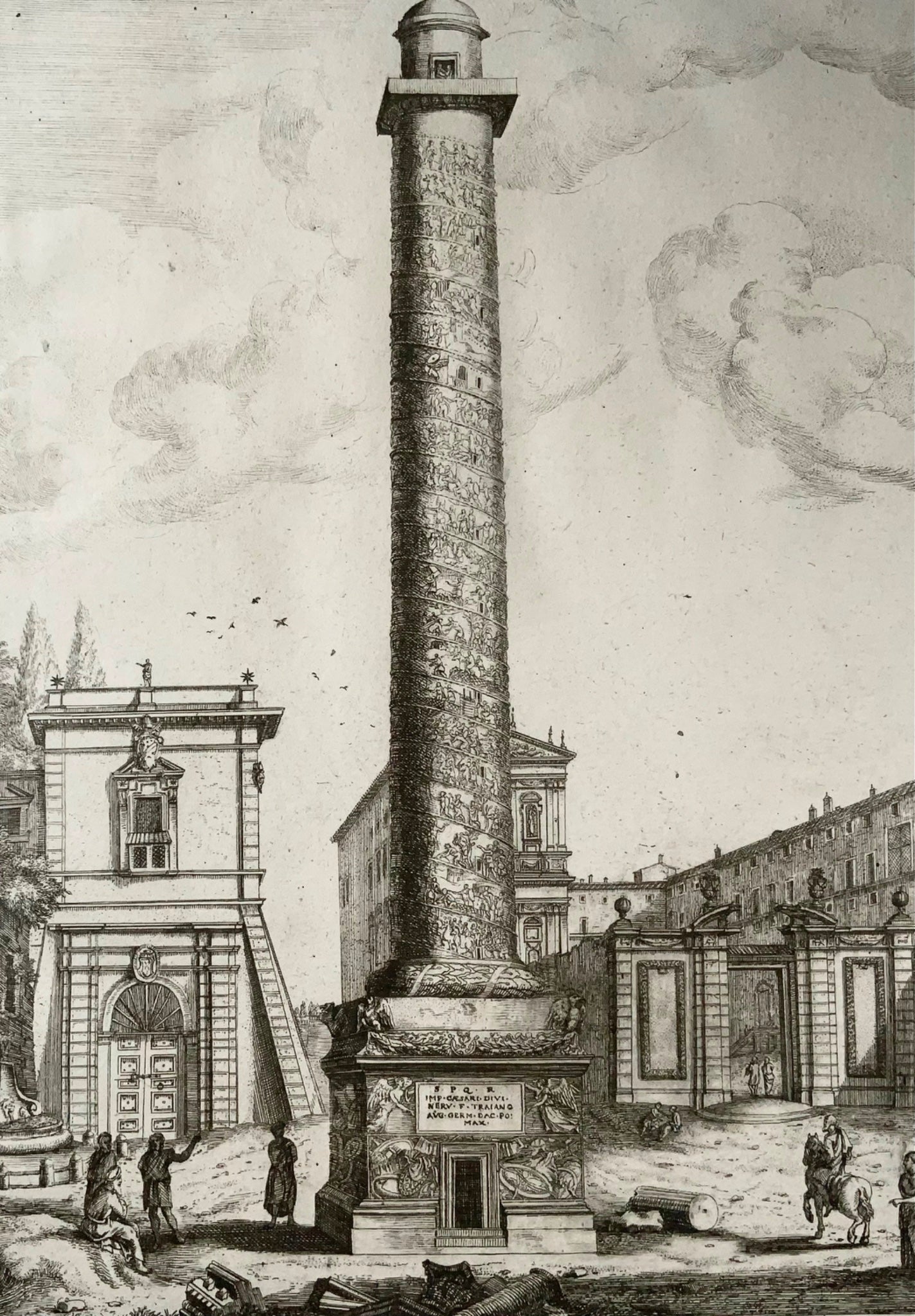 1679 Trajan’s Column in Rome, Joh. Sandrart, master engraving