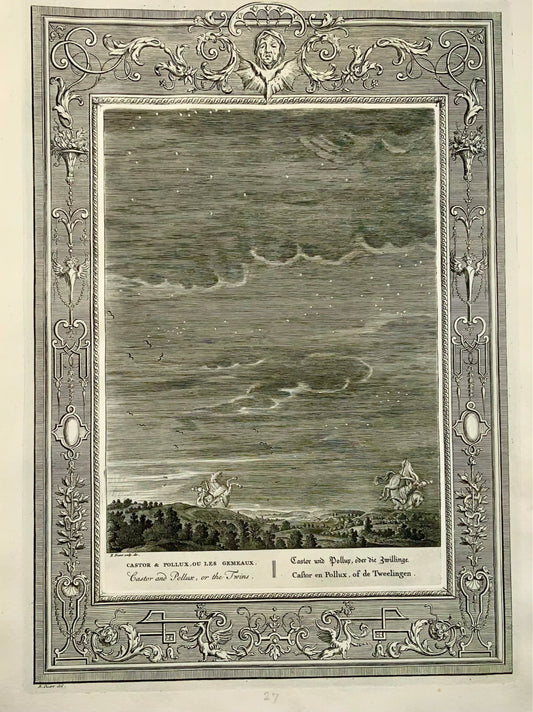 1731 Picart (b1673), Mythologie : Castor et Pollux [les jumeaux], grand in-folio