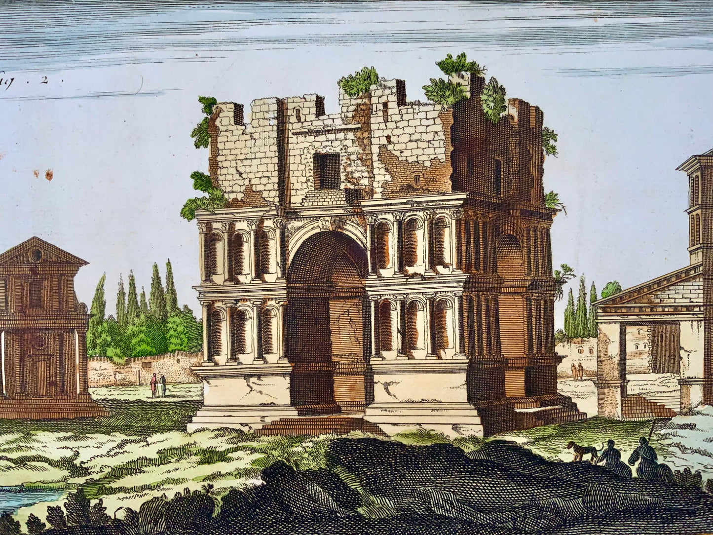 1777 Diderot, Italy: Rome, Column of Trajan & Arch of Janus, tall folio