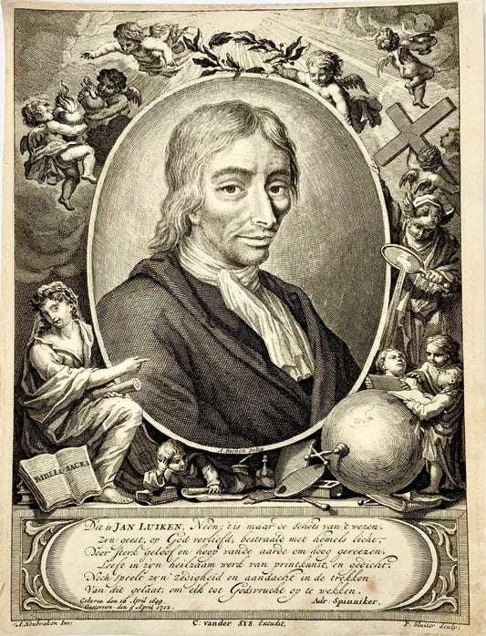 1700 c Portrait du graveur Jan Luyken par A. Houbraken