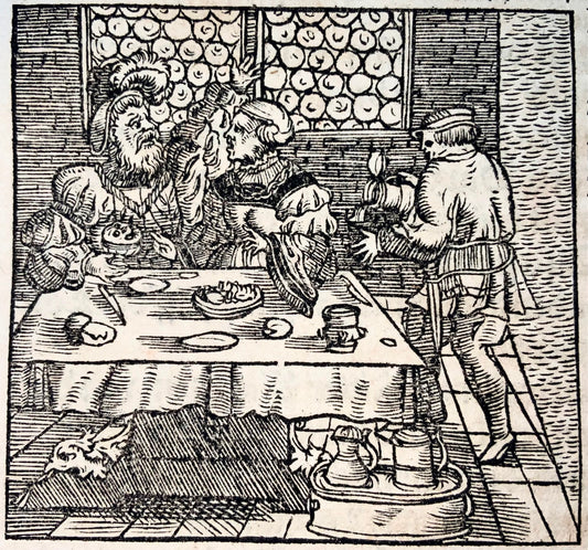 1548 Alboin et Rosamund en fête, Vogtherr, gravure sur bois