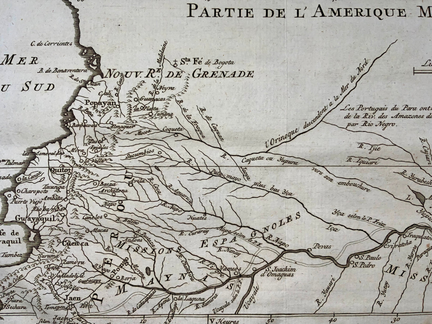1772 Condamine, Map of the Amazon River, South America