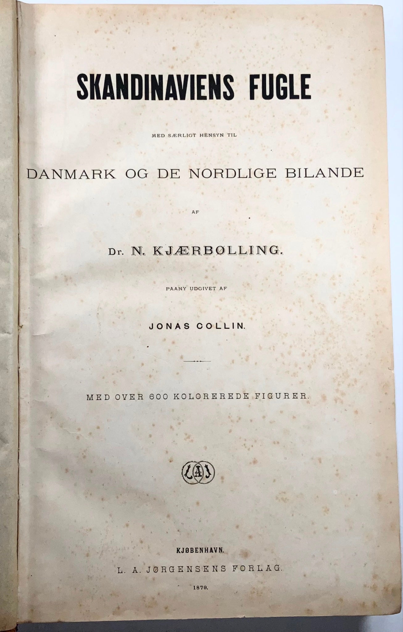 1872-88 Kjaerbölling, Oiseaux de Scandinavie, in-folio, 107 planches coloriées à la main, livre