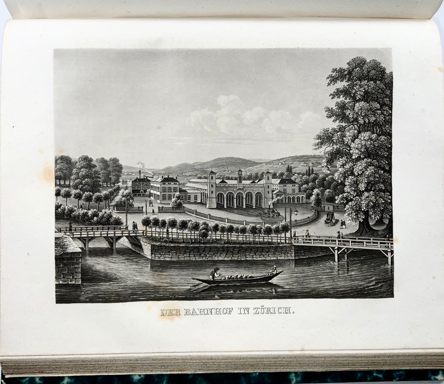 1853 Chronicle of the Canton of Zurich, Switzerland, superb aquatints, 1840-50