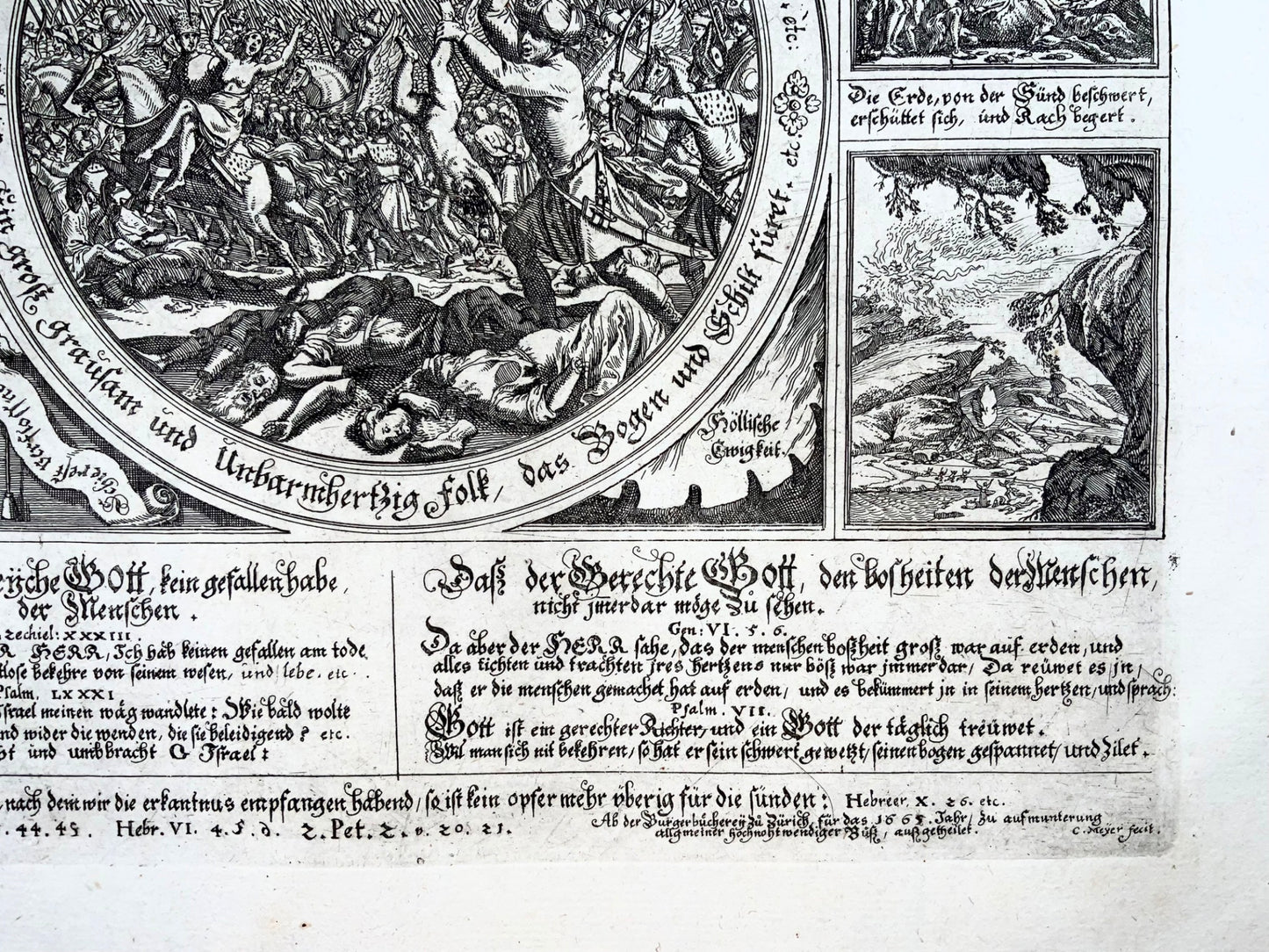 1665 Broadside, Conrad Meyer, « Türkischer Jamerspiegel » Guerres turques ottomanes