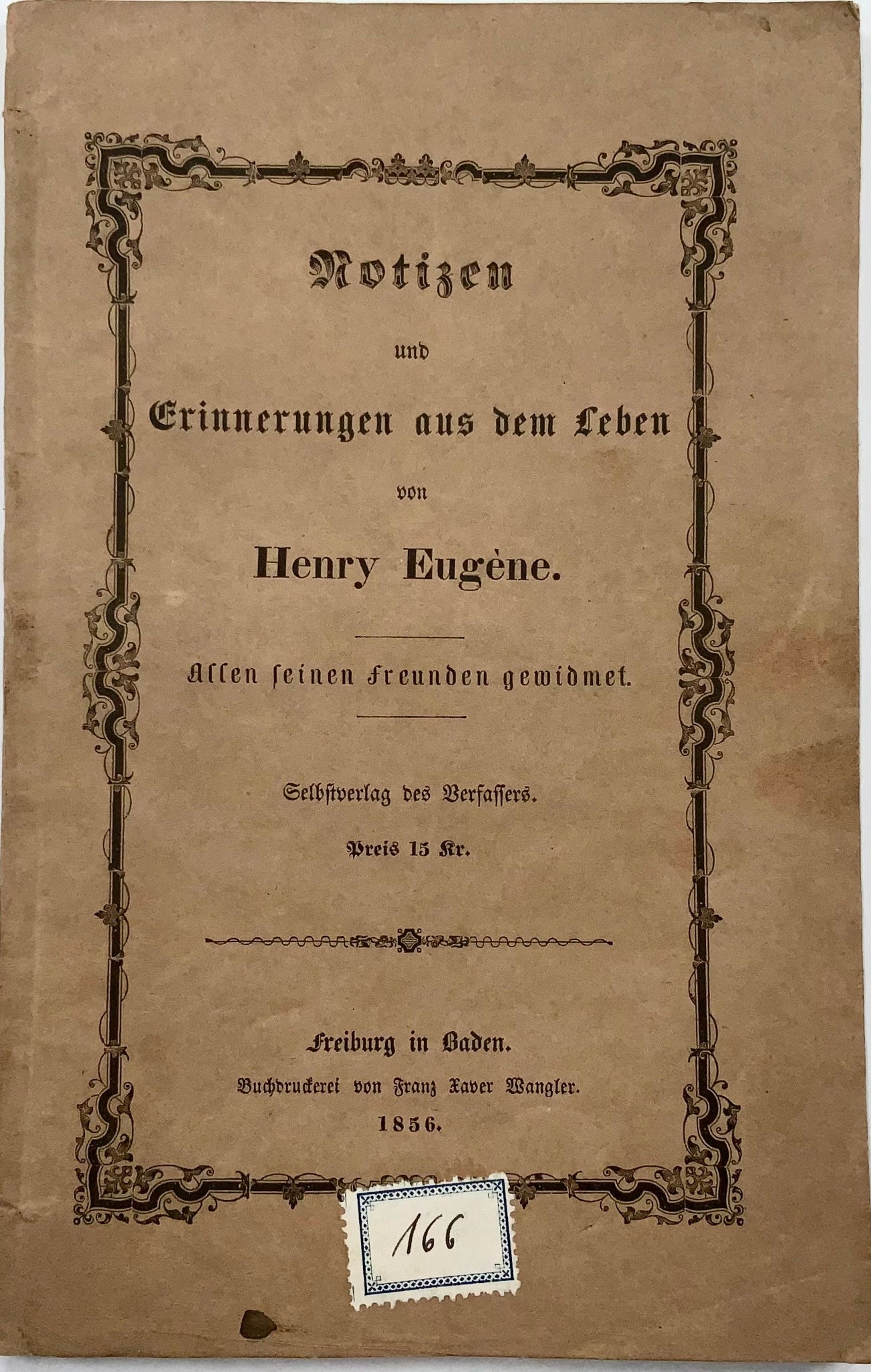 1856 Handicap, autobiographie sourd-muet, voyageur international, illustré, imprimé en privé