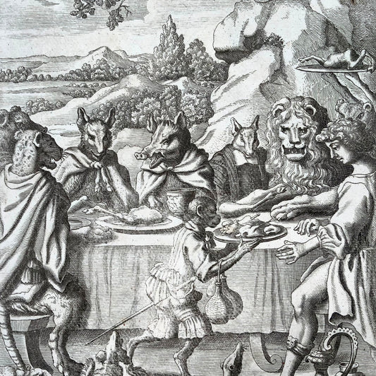 1666 Satire « Restoration Court » en Angleterre, Francis Barlow (1626 ?-1702), folio, caricature 