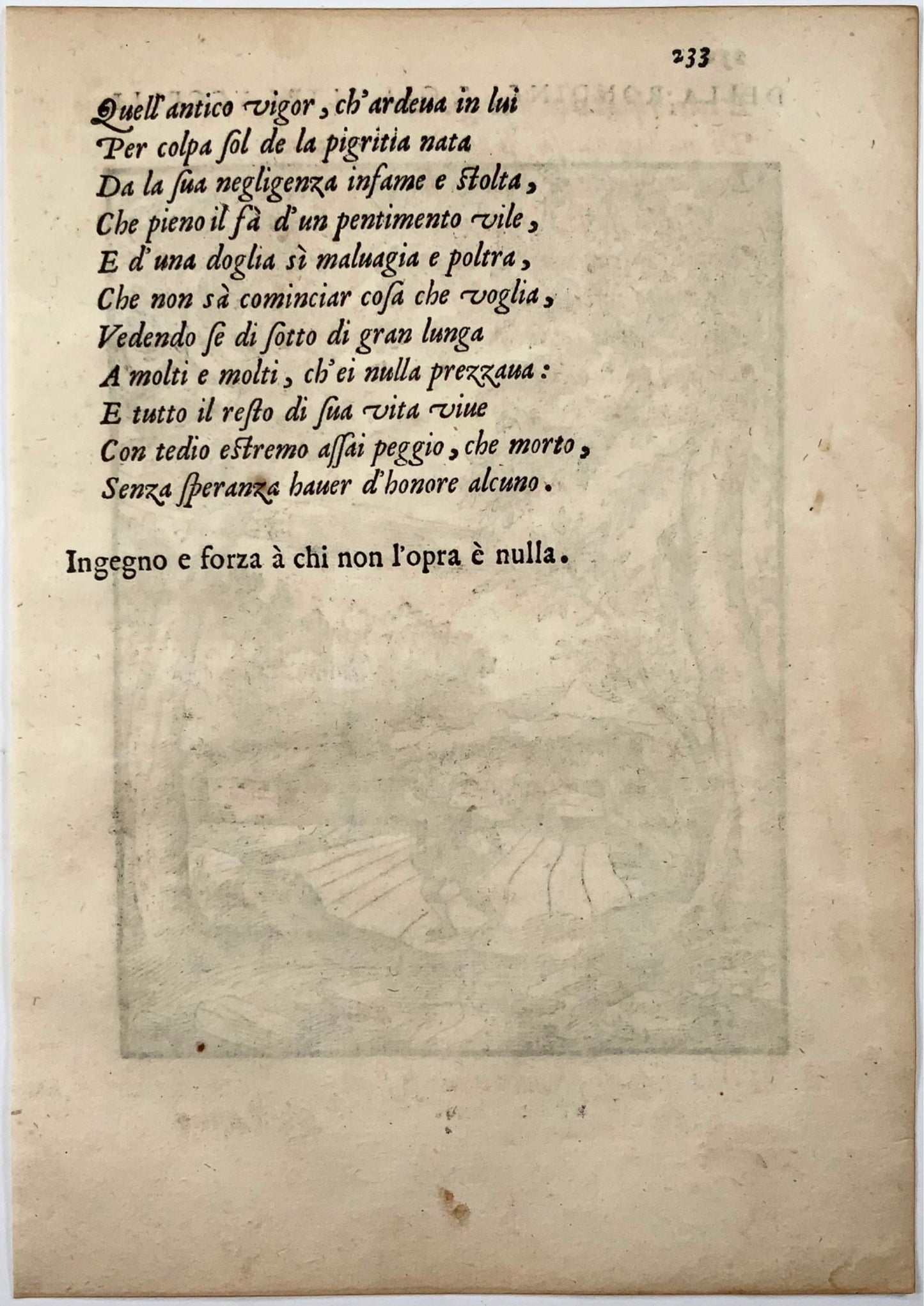 1570 Verdizzotti (b 1525), woodcut, Swallow & other birds, fable